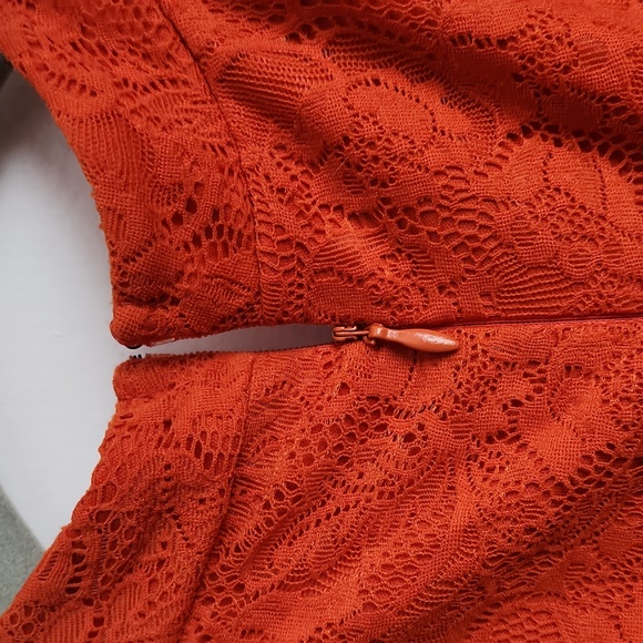 ORANGE SPARK NICOLE BY NICOLE MILLER LACE DRESS SIZE LARGE NEW WITH TAG 2 - Picture 5 of 9